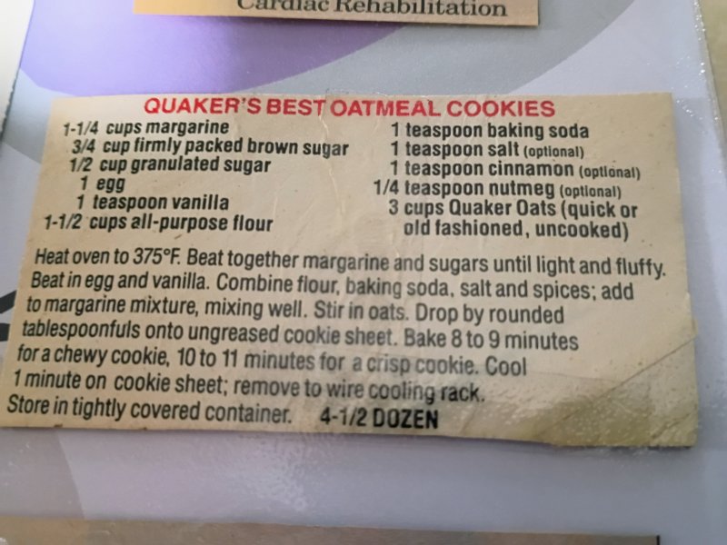 Quaker's Best Oatmeal Cookies