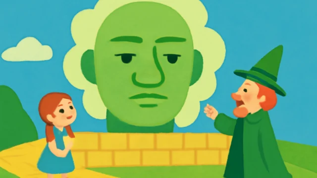 The Wizard Once Used a Giant Head Illusion